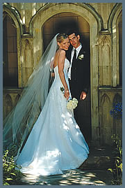 Bride and groom married at Mrs. Mitchell's